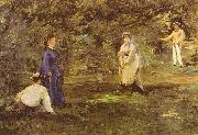 Edouard Manet Croquet-Partie oil painting reproduction